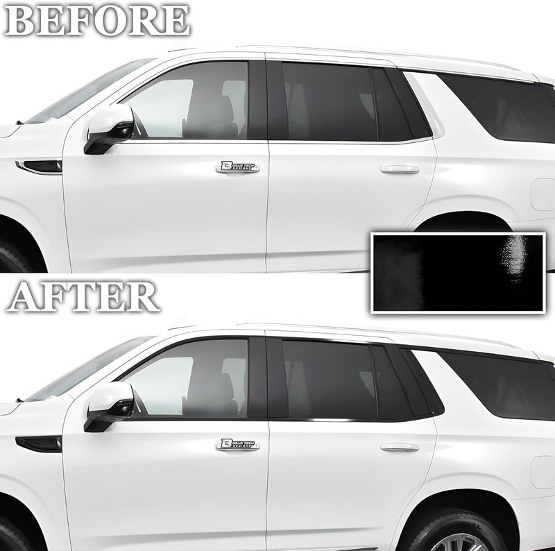 BOGAR TECH DESIGNS غطاء شريط الكروم الجانبي لسيارة GMC يوكون 2021-2025، أسود لامع - Image 3